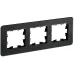 BRITE Рамка 3-местная РУ-3-2-Бр стекло черный RE BRITE Рамка 3-местная РУ-3-2-Бр стекло черный RE
