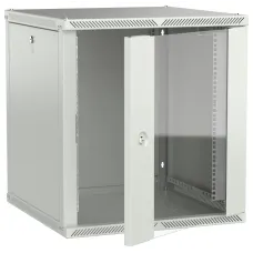 LINEA W Шкаф настенный 12U 600х600мм дверь стекло серый 2.0