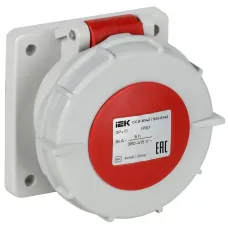 Розетка встраиваемая прямаяССИ-6142 16А-6ч 380В 3P+PE IP67