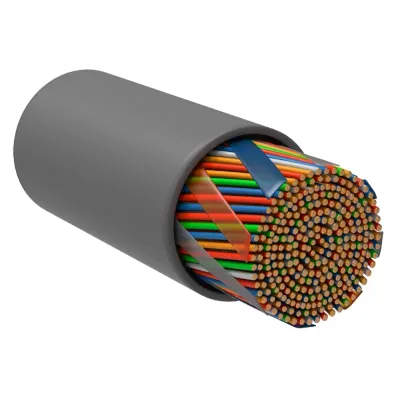 ITK Кабель связи витая пара U/UTP, кат.5E 10х2х24AWG solid, PVC, 305м, серый