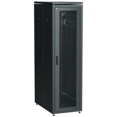 LINEA N Шкаф напольный сетевой 19'' 47U 800х1000мм перфорированная передняя дверь задняя перфорированная черный