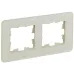 BRITE Рамка 2-местная РУ-2-2-Бр стекло песчаный RE BRITE Рамка 2-местная РУ-2-2-Бр стекло песчаный RE