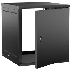 Шкаф настенный 19'' 12U 600х650мм металлическая дверь черный GENERICA
