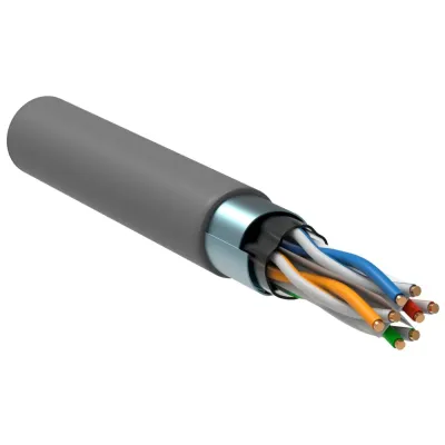 Витая пара F/UTP кат.6 4х2х23AWG LSZH нг(А)-HF серый (305м) РФ/Т