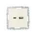 BRITE Розетка USB A+C 18Вт РЮ11-1-БрКр бежевый