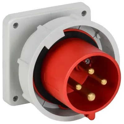 Вилка встраиваемая ССИ-3242 32А-6ч 380В 3P+PE IP67