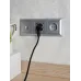 BRITE Розетка 1-местная с заземлением с защитными шторками 16А с USB A+C 18Вт РЮш11-1-БрА алюминий