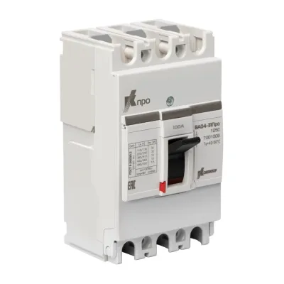 ВА04-31 Про, 3Р, 100А, Icu-10kA (100C)