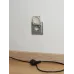 BRITE Розетка 1-местная с заземлением с защитными шторками и крышкой 16А IP44 РСбш10-3-44-БрА алюминий