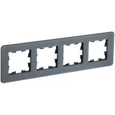 BRITE Рамка 4-местная РУ-4-2-Бр стекло графит RE