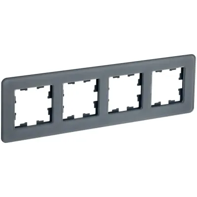 BRITE Рамка 4-местная РУ-4-2-Бр стекло графит RE