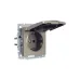 BRITE Розетка 1-местная с заземлением с защитными шторками и крышкой 16А IP44 РСбш10-3-44-БрШ шампань