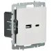 Розетка USB A+C 18Вт РЮ11-1-БрБ белый BRITE