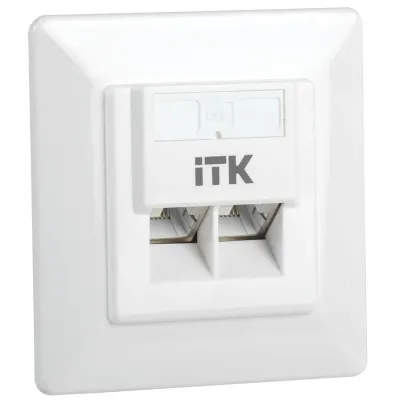 Внутренняя информационная розетка RJ45 кат.5E FTP 2 порта