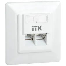 Внутренняя информационная розетка RJ45 кат.6 FTP 2 порта