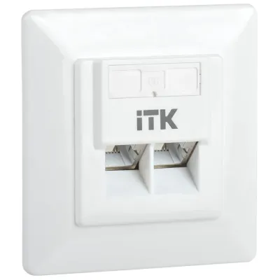 Внутренняя информационная розетка RJ45 кат.6 FTP 2 порта