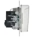 BRITE Розетка 1-местная с заземлением с защитными шторками и крышкой 16А IP44 РСбш10-3-44-БрАБ арктический белый