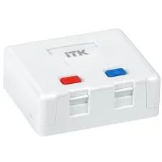 ITK Корпус настенной розетки для 2 мод. Keystone Jack