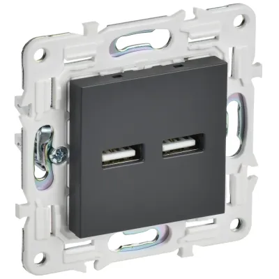 SKANDY Розетка USB A+A 3,1А SK-R15T титан