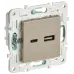 SKANDY Розетка USB A+C 3,1А SK-R14Sh шампань