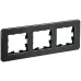 BRITE Рамка 3-местная РУ-3-1-Бр металл черный RE AL