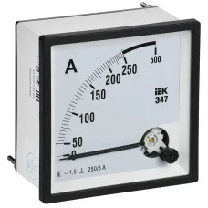 Амперметр Э47 250/5А класс точности 1,5 96х96мм