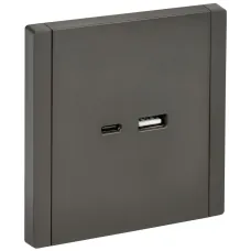 FORTE&PIANO Розетка USB A+C 3,1А FP350 серый