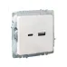 BRITE Розетка USB A+C 18Вт РЮ11-1-БрЖ жемчуг
