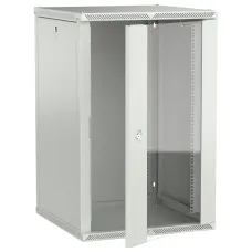 LINEA W Шкаф настенный 18U 600х600мм дверь стекло серый 2.0
