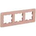 BRITE Рамка 3-местная РУ-3-2-Бр стекло дымчатый RE