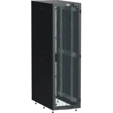 LINEA S Шкаф серверный 19'' 42U 600х1200мм передняя дверь двухстворчатая перфорированная задняя дверь перфорированная черный RAL 9005