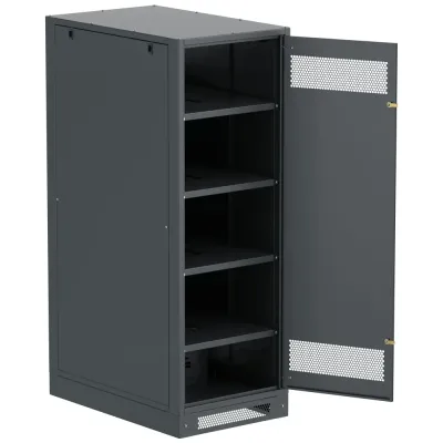 LINEA B Шкаф аккумуляторный (пустой) 1700х600х950мм металлическая дверь черный