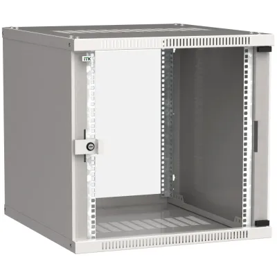 Шкаф настенный LINEA WE 9U 600х450мм дверь стекло серый