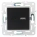 SKANDY Розетка USB A+C 18Вт SK-R13Bl черный