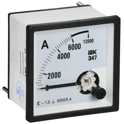 Амперметр Э47 6000/5А класс точности 1,5 72х72мм
