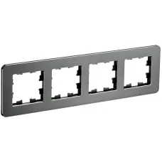 BRITE Рамка 4-местная РУ-4-1-Бр металл титан RE