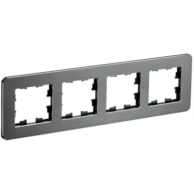 BRITE Рамка 4-местная РУ-4-1-Бр металл титан RE