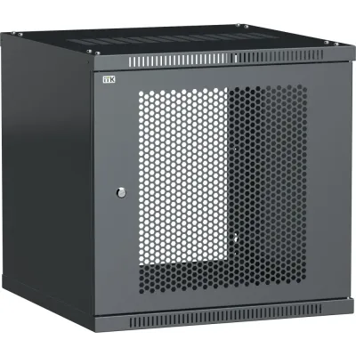 Шкаф LINEA WE 12U 600x650мм дверь перфорированная черный