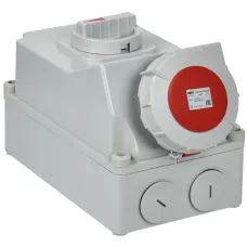 Розетка с механической блокировкой ССИ-834 63А-6ч/380В 3P+PE IP67