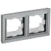 BRITE Рамка 2-местная IP44 РУ-2-БрС-44 сталь