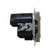 BRITE Розетка 1-местная с заземлением с защитными шторками 16А с USB A+C 18Вт РЮш11-1-БрШ шампань