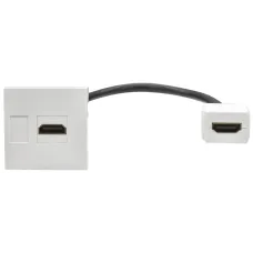 PRIMER РКМ-20-10-П Розетка мультимедийная HDMI M/M (2 модуля) белая
