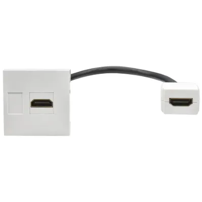 PRIMER РКМ-20-10-П Розетка мультимедийная HDMI M/M (2 модуля) белая