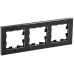 BRITE Рамка 3 -местная РУ-3-1-БрЧ металл черный BRITE Рамка 3 -местная РУ-3-1-БрЧ металл черный
