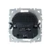 BRITE Розетка 1-местная с заземлением с защитными шторками 16А с USB A+A 5В 2,1А РЮш10-1-БрГ графит