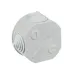 Коробка расп. КМ41237 о/п D=75х40мм IP44 4 вв. серая IEK