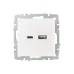BRITE Розетка USB A+C 18Вт РЮ11-1-БрЖ жемчуг