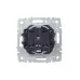 BRITE Розетка 1-местная с заземлением с защитными шторками и крышкой 16А IP44 РСбш10-3-44-БрШ шампань