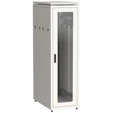 ITK Шкаф сетевой 19'' LINEA N 42U 600х1000 мм стеклянная передняя дверь, задняя перфорированная серый