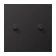 Плата центральная для выключателей, 1 пост, 2 тумблера, конус, металл, dark, LS1912